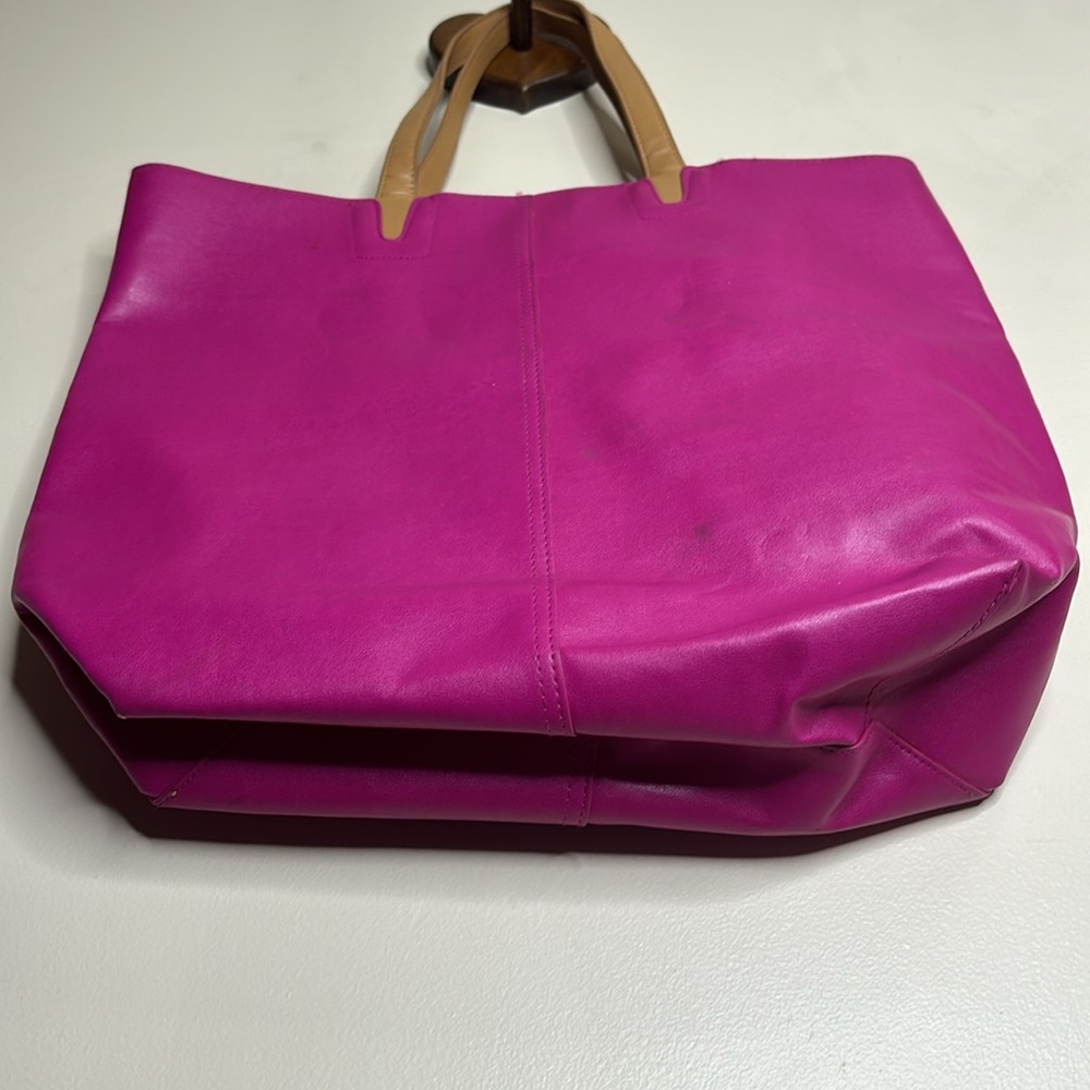Victoria’ Secret | Bright Pink Leather Sturdy Carry Bag | Stylish Tote | Satchel - Picture 2 of 10